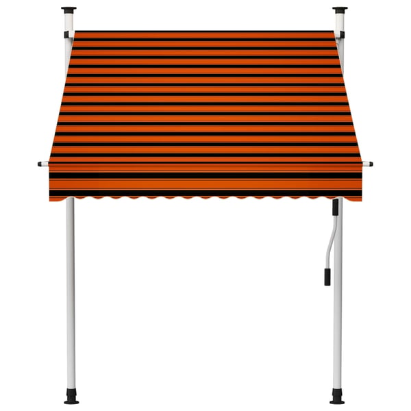 vidaXL manuel foldemarkise 150 cm orange og brun