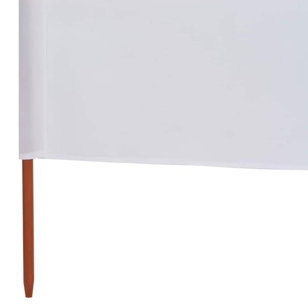 vidaXL Vindskjerm 5 paneler stoff 600x120 cm sandhvit