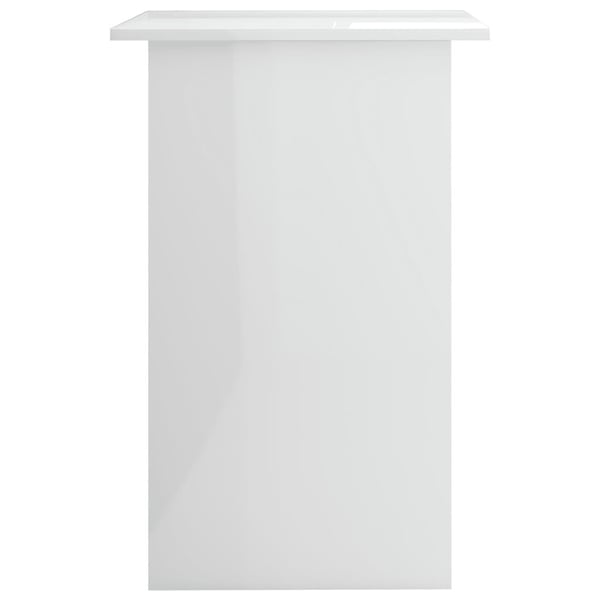 vidaXL skrivebord 90x50x74 cm spånplade hvid højglans