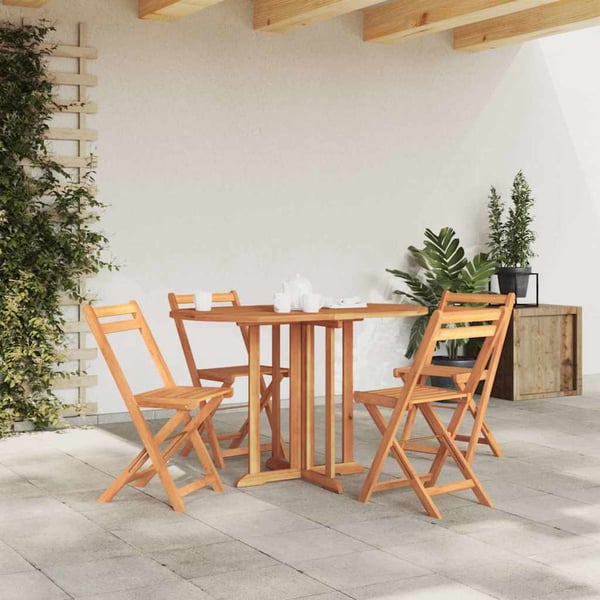 vidaXL Hopfällbart trädgårdsbord 120x70x75 cm massiv teak