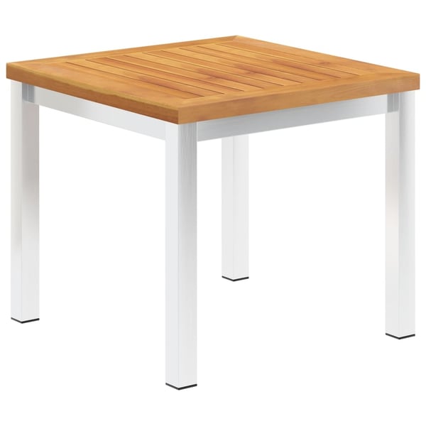 vidaXL havebord 45x45x38 cm massivt akacietræ og rustfrit stål