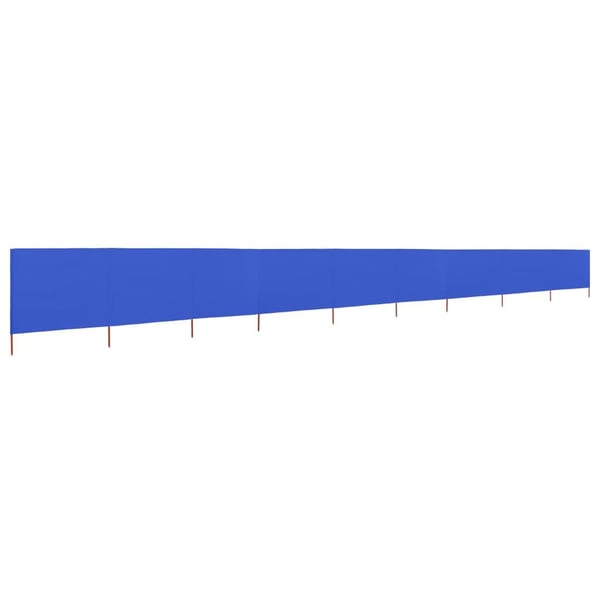 vidaXL Vindskydd 9 paneler tyg 1200x160 cm azurblå