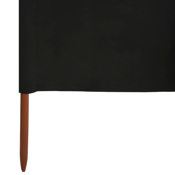 vidaXL Vindskjerm 9 paneler stoff 1200x80 cm svart