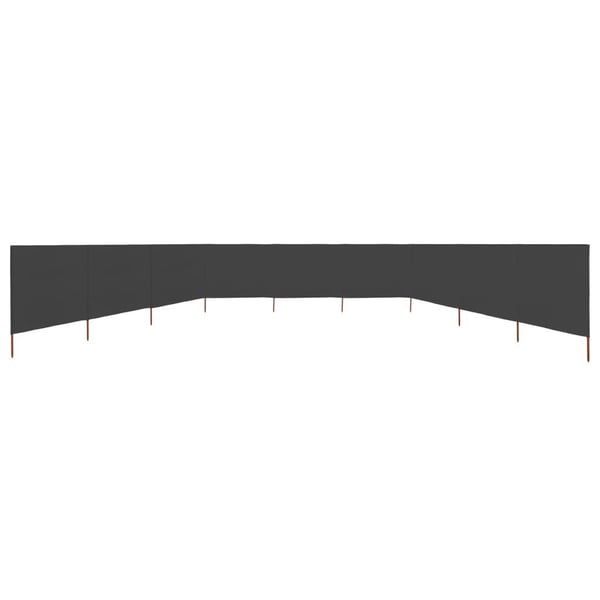 vidaXL Vindskjerm 9 paneler stoff 1200x160 cm antrasitt