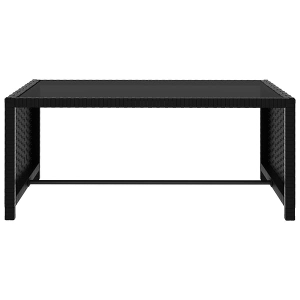 vidaXL liggestole 2 stk. med bord polyrattan sort