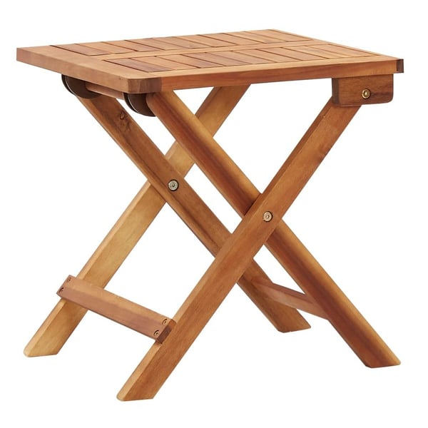 vidaXL liggestol med bord polyrattan og massivt akacietræ