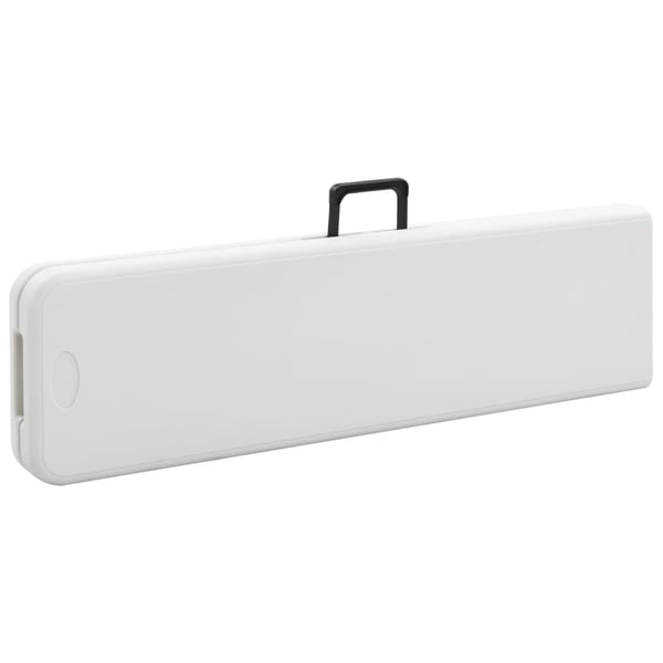 vidaXL Sammenleggbare hagebenker 2 stk 180 cm HDPE hvit