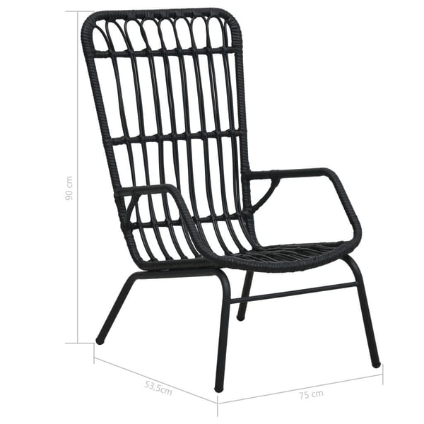 vidaXL havestol polyrattan sort