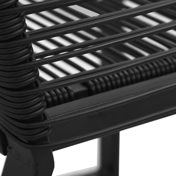 vidaXL Hagestoler 2 stk svart PVC rotting