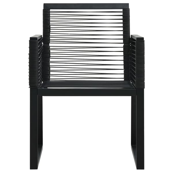 vidaXL Hagestoler 2 stk svart PVC rotting