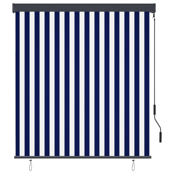 vidaXL Utendørs rullegardin 140x250 cm hvit og oransje