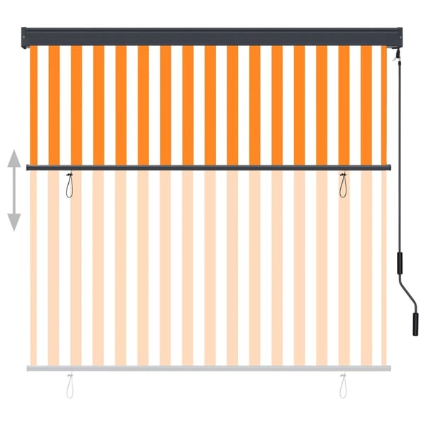 vidaXL Ulkorullaverho 160x250 cm oranssi ja ruskea