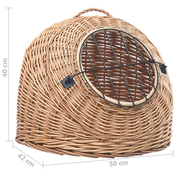 vidaXL kattetransport 50x42x40 cm naturpil