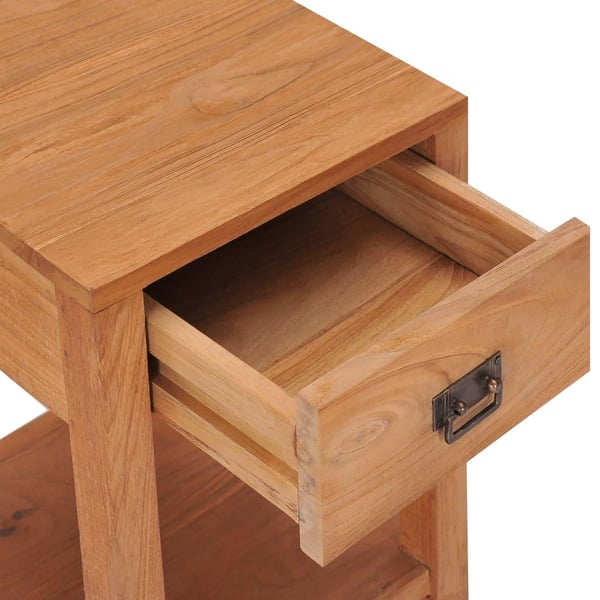 vidaXL sengebord 35x35x50 cm massivt teaktræ