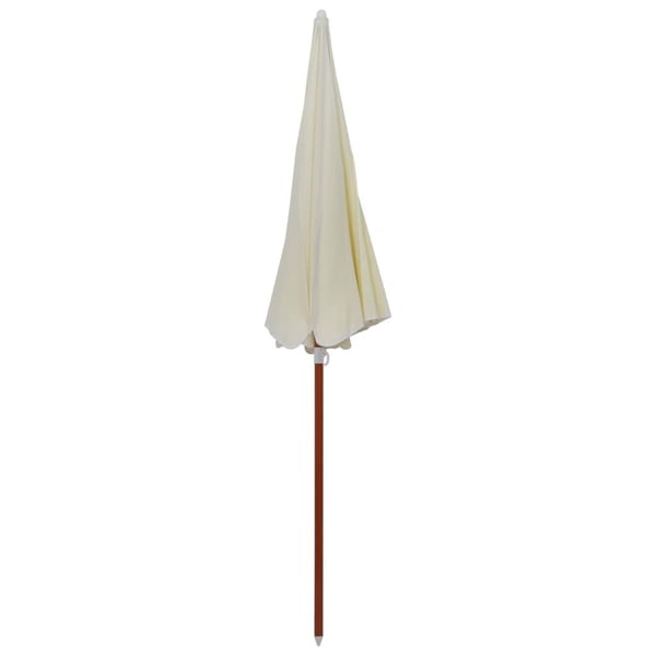 vidaXL Parasoll med stålstang 240 cm sand