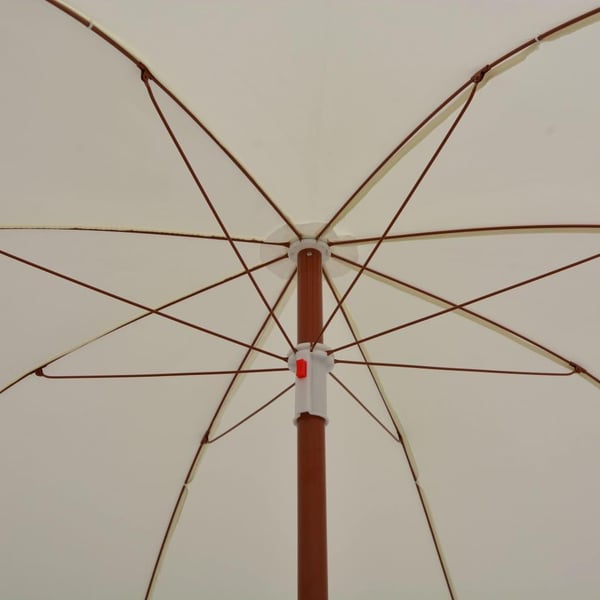 vidaXL Parasoll med stålstang 240 cm sand