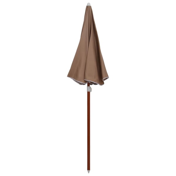 vidaXL Parasoll med stålstång 180 cm taupe