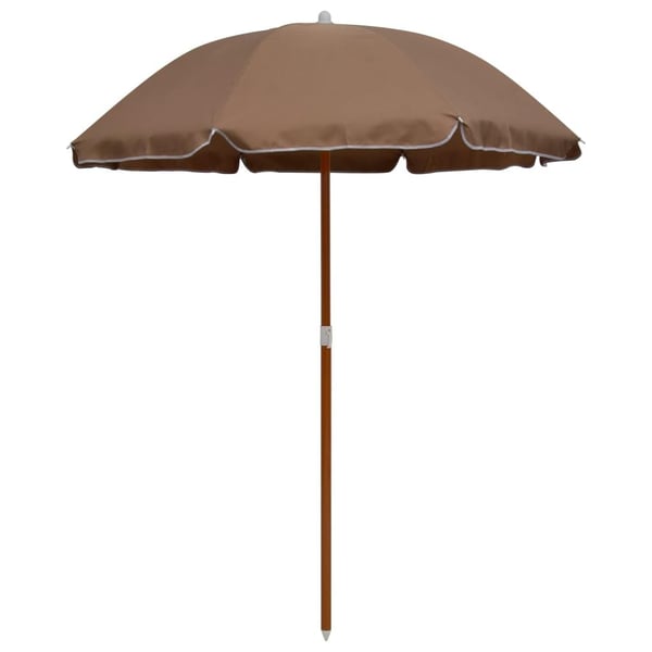 vidaXL Parasoll med stålstång 180 cm taupe