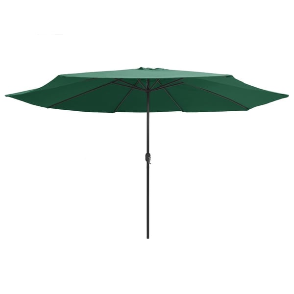 vidaXL parasol 390 cm metalstang grøn