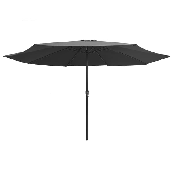 vidaXL parasol 390 cm metalstang antracitgrå