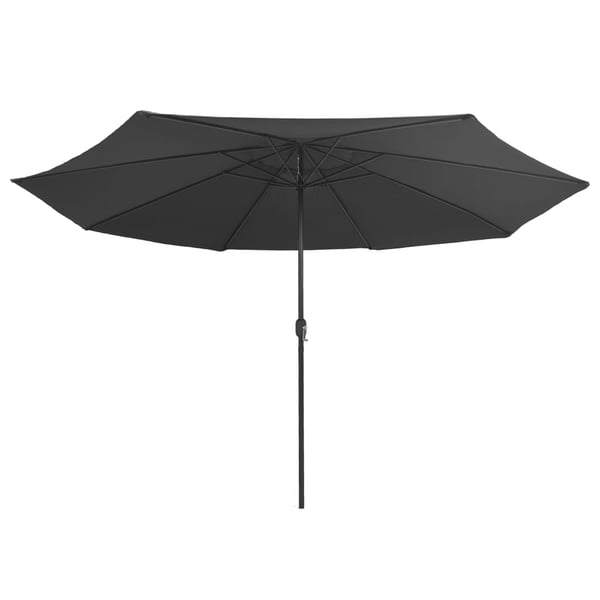 vidaXL parasol 390 cm metalstang antracitgrå