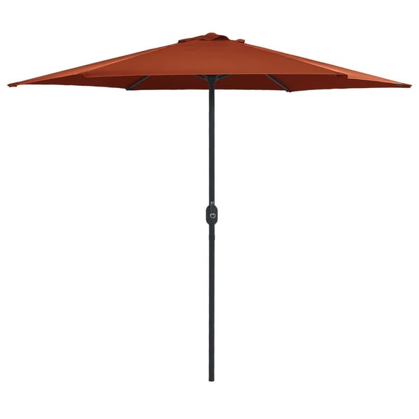 vidaXL Hageparasoll med aluminiumsstang 270x246 cm terrakotta
