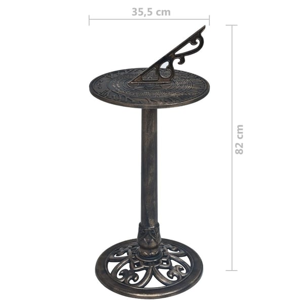 vidaXL solur 35,5x82 cm plastik bronzefarvet