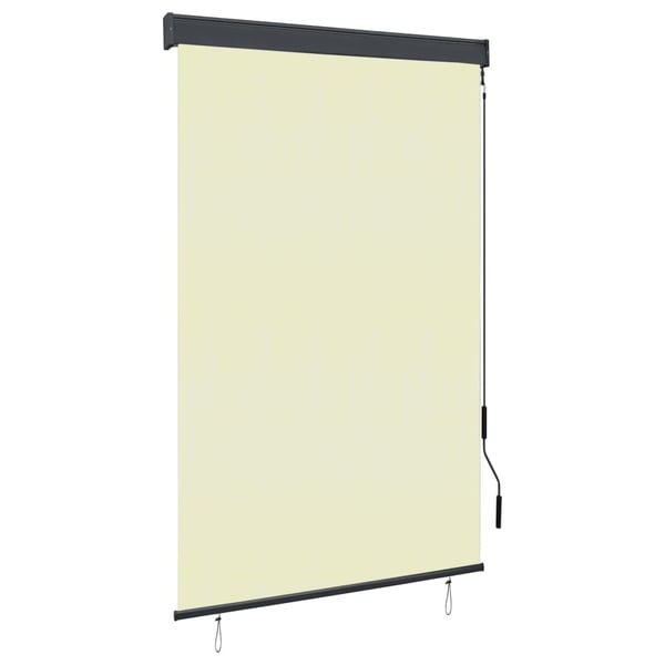vidaXL Ulkorullaverho 140x250 cm sininen ja valkoinen
