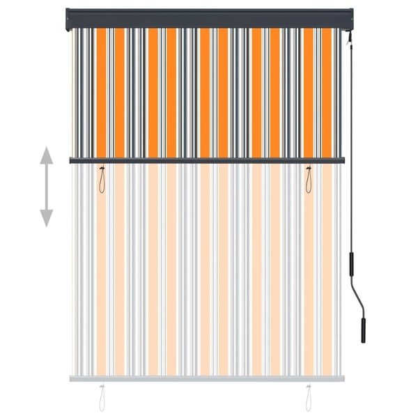 vidaXL Utendørs rullegardin 120x250 cm antrasitt