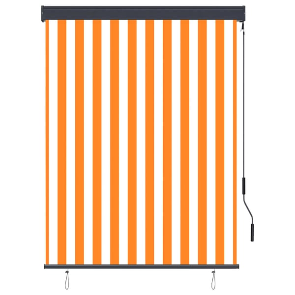 vidaXL Utendørs rullegardin 120x250 cm kremhvit