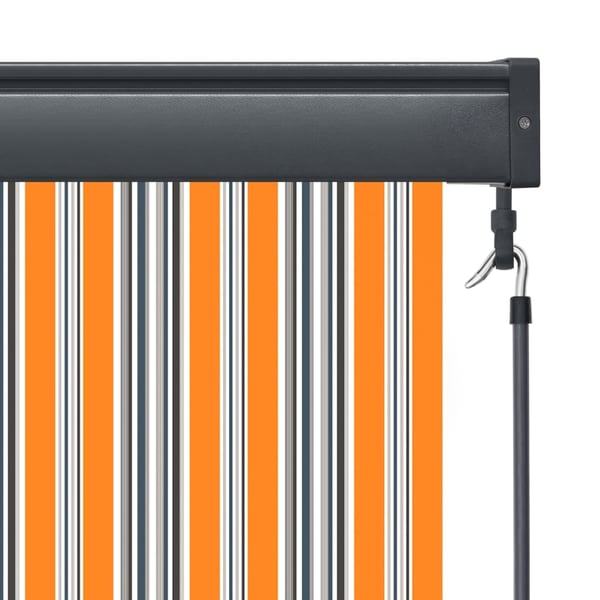 vidaXL Utendørs rullegardin 100x250 cm hvit og oransje