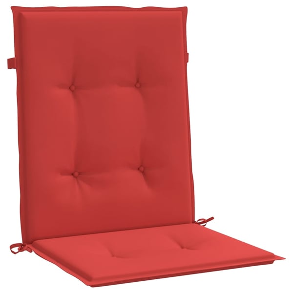 vidaXL stolehynde m. lav ryg 2 stk. 100x50x3 cm oxfordstof rød
