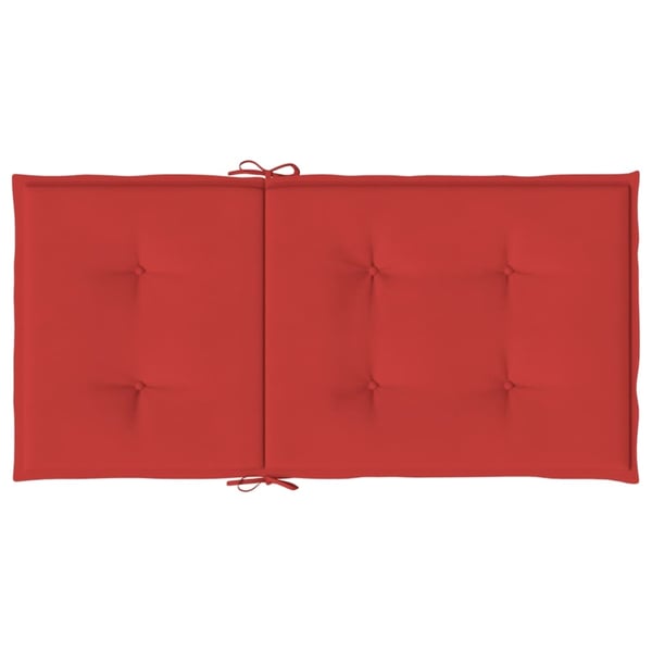 vidaXL stolehynde m. lav ryg 2 stk. 100x50x3 cm oxfordstof rød