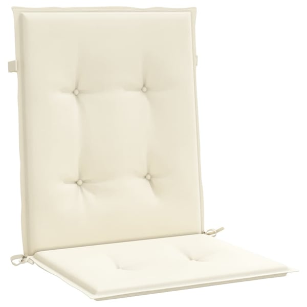 vidaXL stolehynde m. lav ryg 2 stk. 100x50x3 cm oxfordstof cremefarvet
