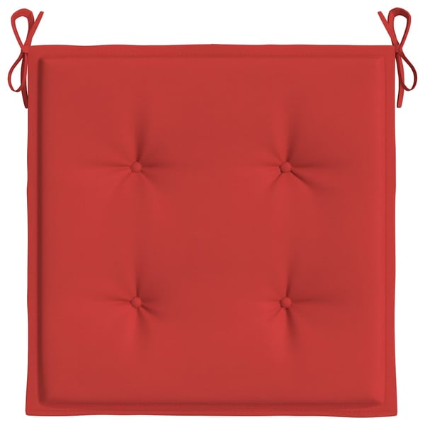 vidaXL Stolsdynor 4 st röd 40x40x3 cm oxfordtyg