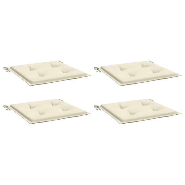 vidaXL hynder til havestol 4 stk. 40x40x3 cm oxfordstof cremefarvet