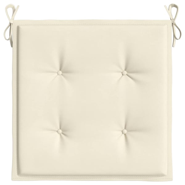 vidaXL hynder til havestol 4 stk. 40x40x3 cm oxfordstof cremefarvet