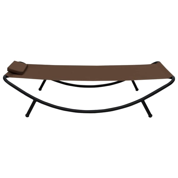 vidaXL liggestol 200x90 cm stål brun