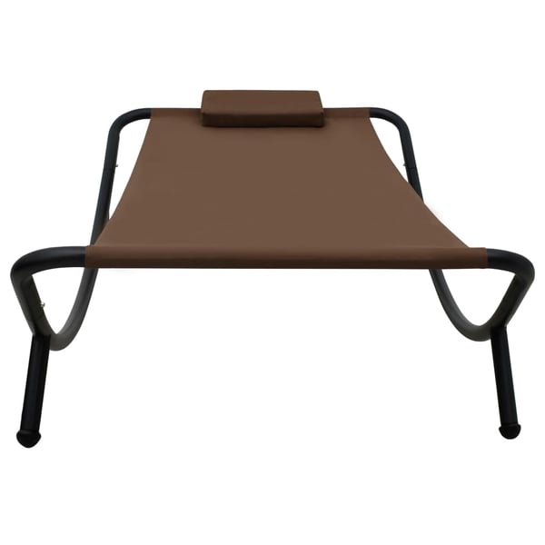 vidaXL liggestol 200x90 cm stål brun