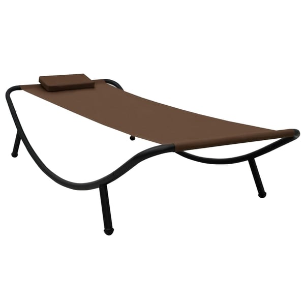 vidaXL liggestol 200x90 cm stål brun
