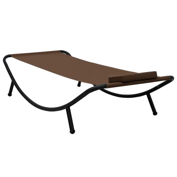 vidaXL liggestol 200x90 cm stål brun
