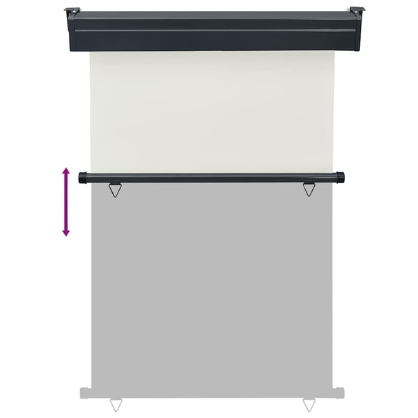 vidaXL Balkongmarkis 120x250 cm gräddvit