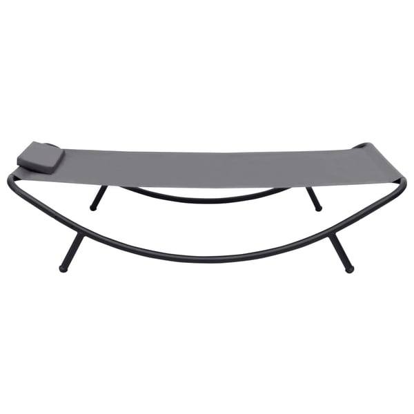 vidaXL liggestol 200x90 cm stål grå