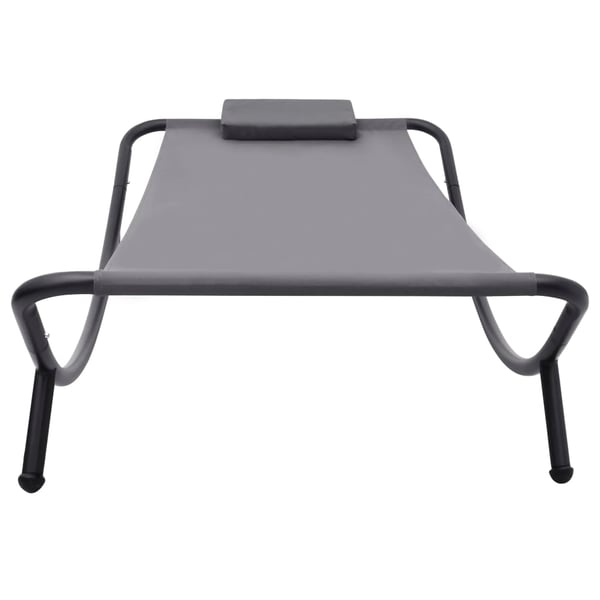 vidaXL liggestol 200x90 cm stål grå