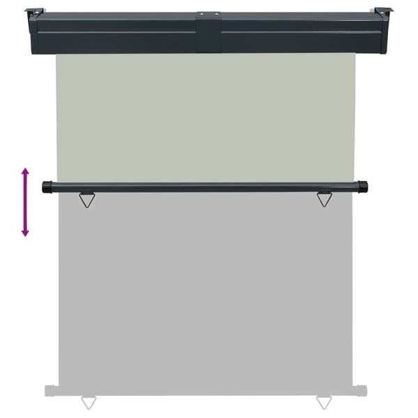 vidaXL sidemarkise til altan 140x250 cm grå