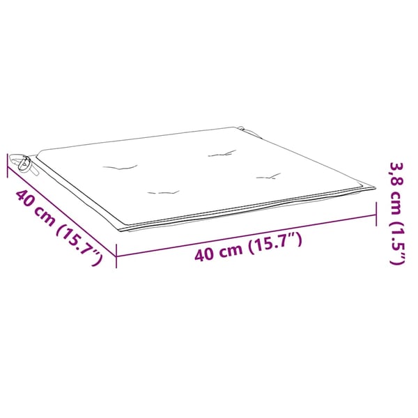 vidaXL hynder til havestol 4 stk. 40x40x3 cm oxfordstof sort