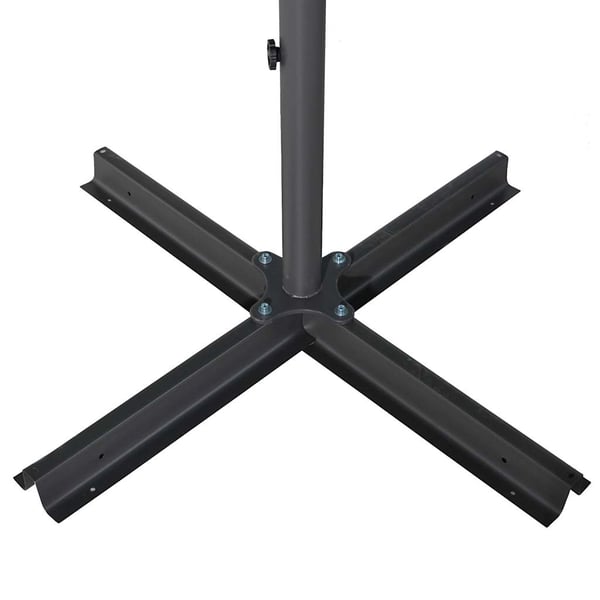 vidaXL Parasoll med aluminiumsstang 600 cm gråbrun