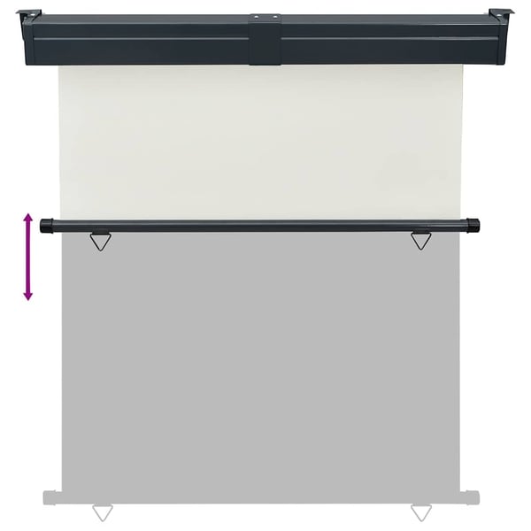 vidaXL Sidemarkise for balkong 165x250 cm kremhvit