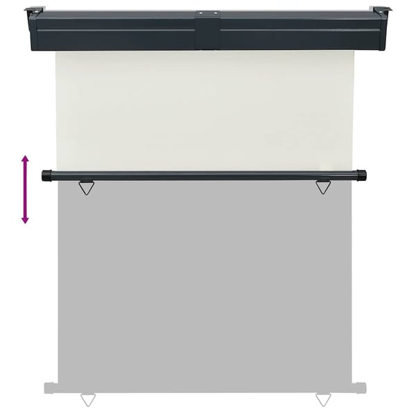 vidaXL Sidemarkise for balkong 145x250 cm kremhvit