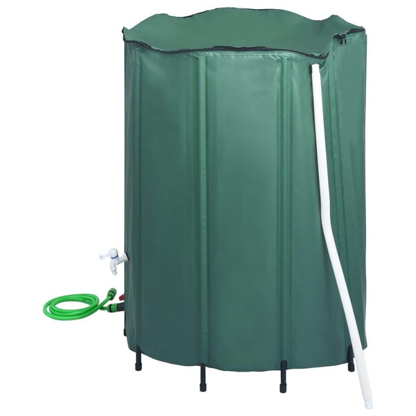 vidaXL Sammenleggbar regnvannstank med vannkran 1250 L